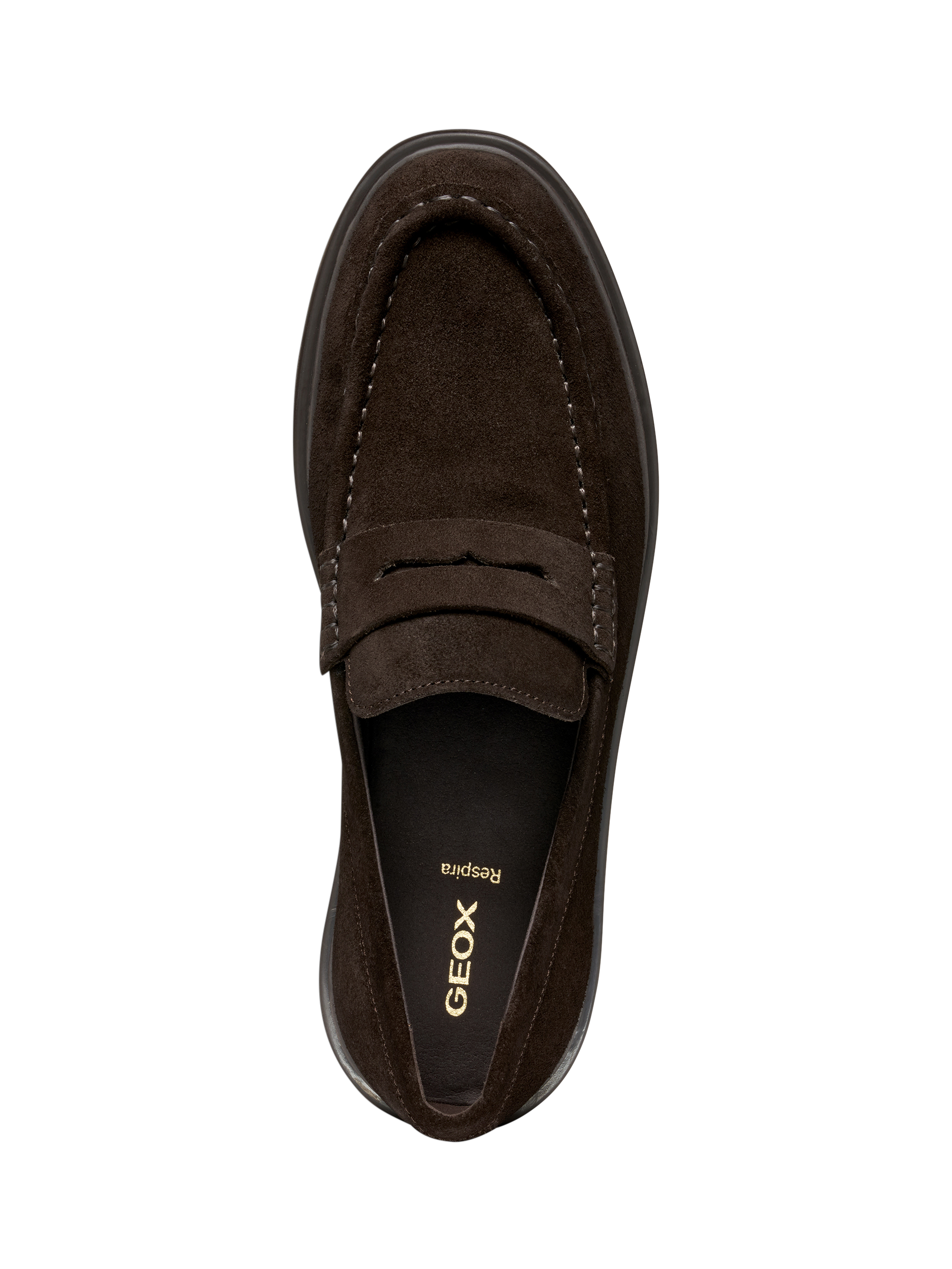 Product image 9 of 11, which shows Geox Massimiano Suede Loafers, Dark Brown, 6