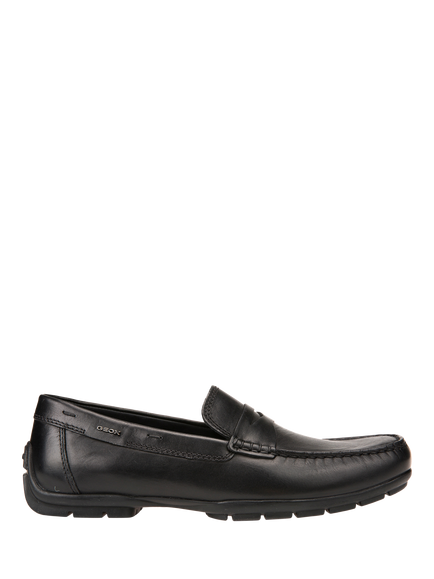 Geox Moner W 2Fit Leather Loafers, Black