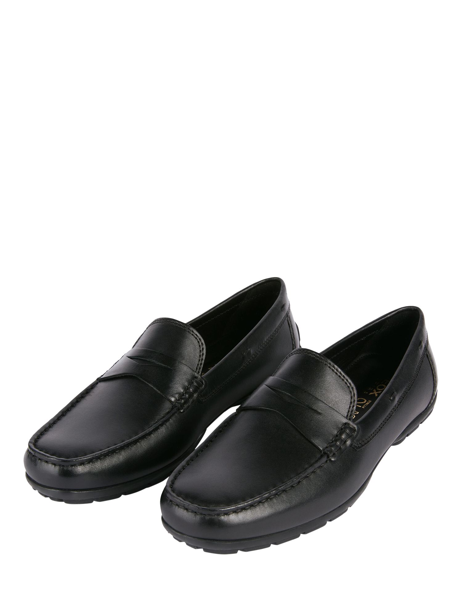 Product image 3 of 9, which shows Geox Moner W 2Fit Leather Loafers, Black, 6