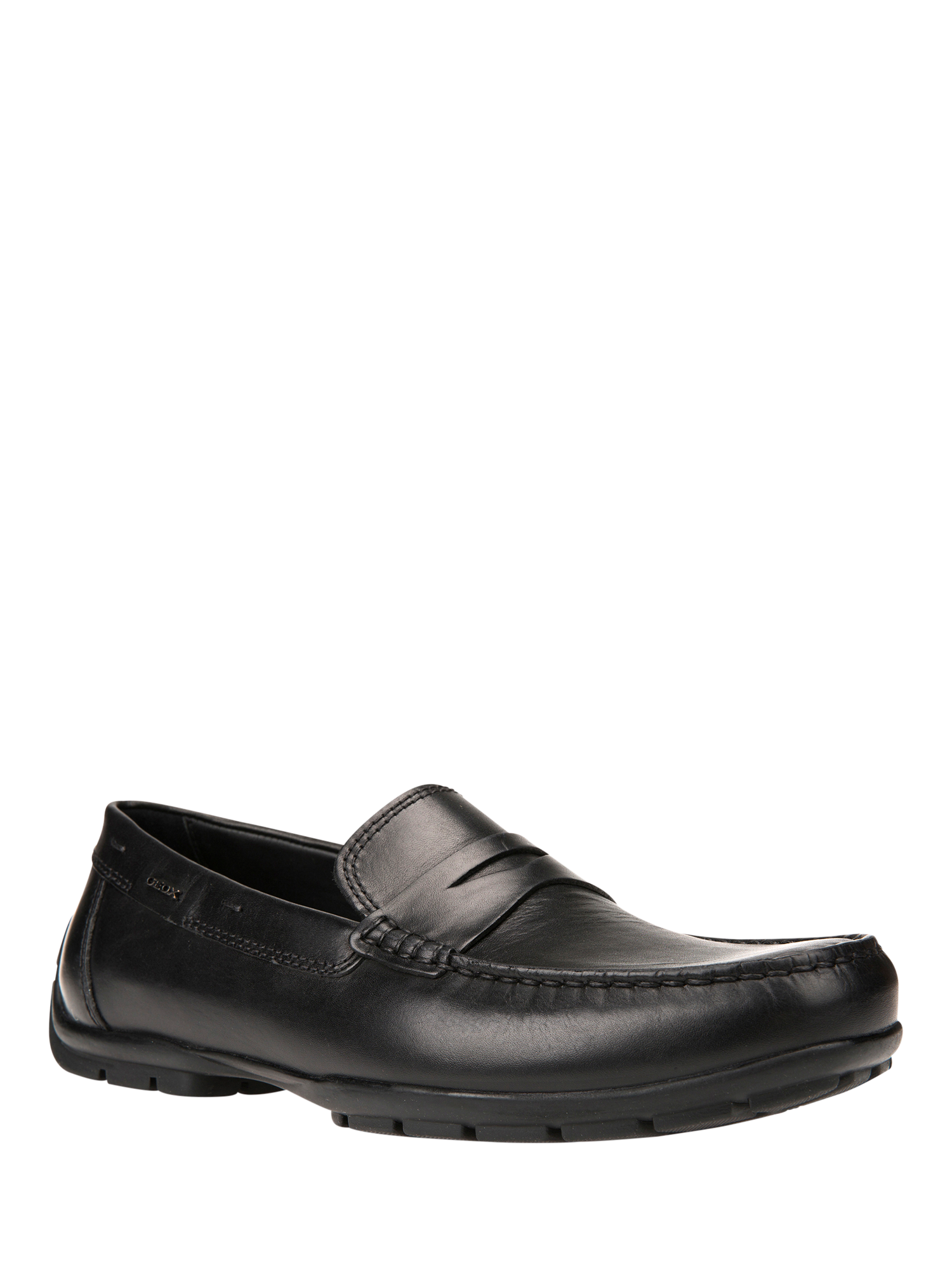 Product image 4 of 9, which shows Geox Moner W 2Fit Leather Loafers, Black, 6