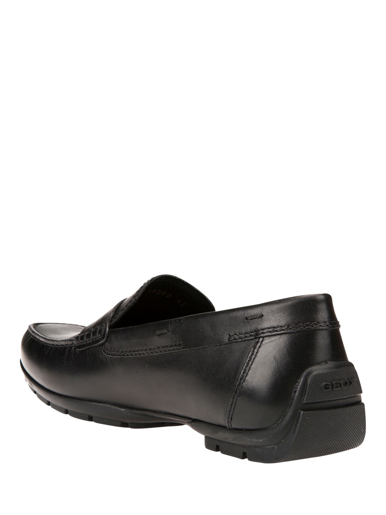 Product image 6 of 9, which shows Geox Moner W 2Fit Leather Loafers, Black, 6