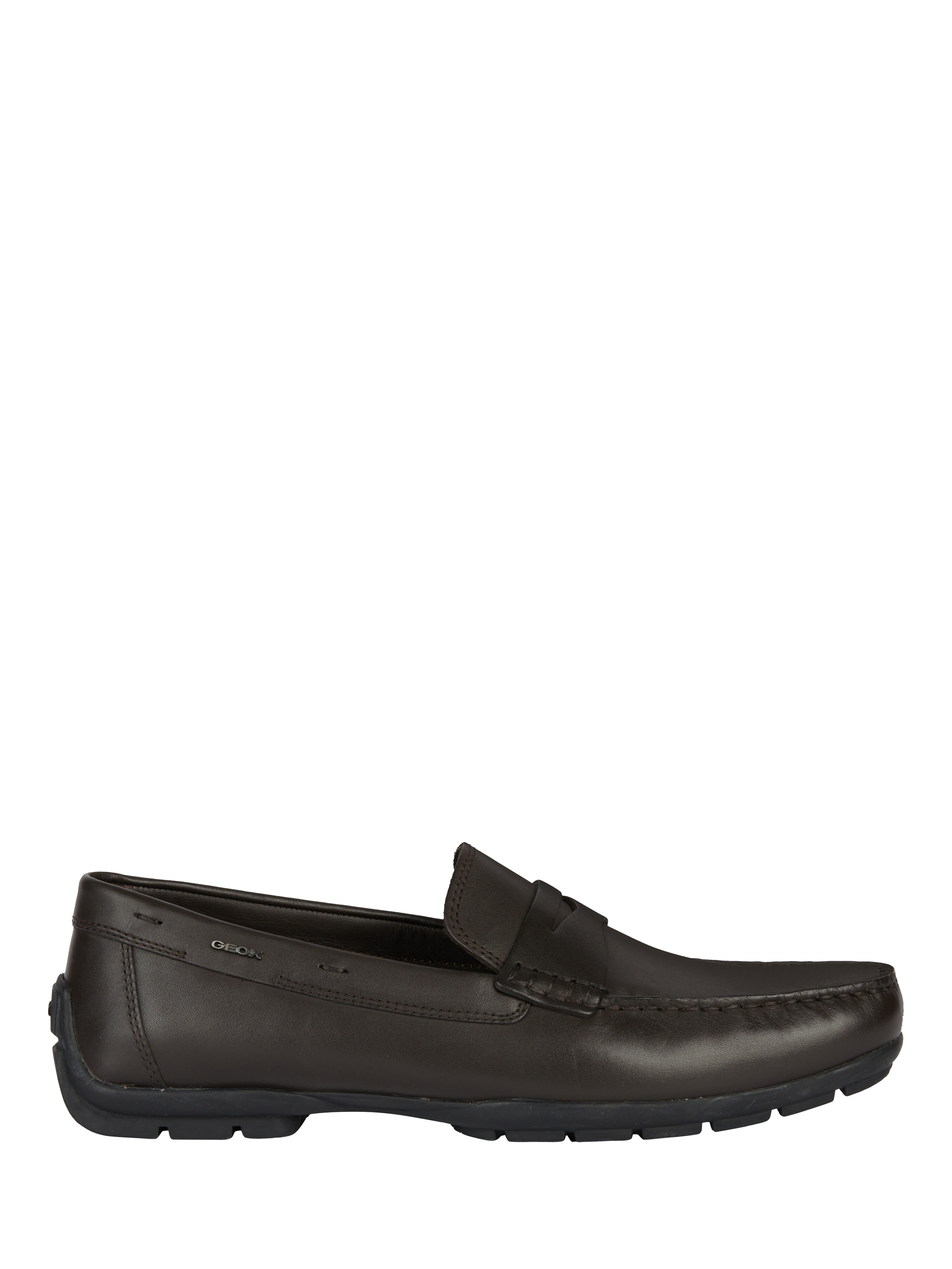 Product image 1 of 8, which shows Geox Moner W 2Fit Leather Loafers, Coffee, 6