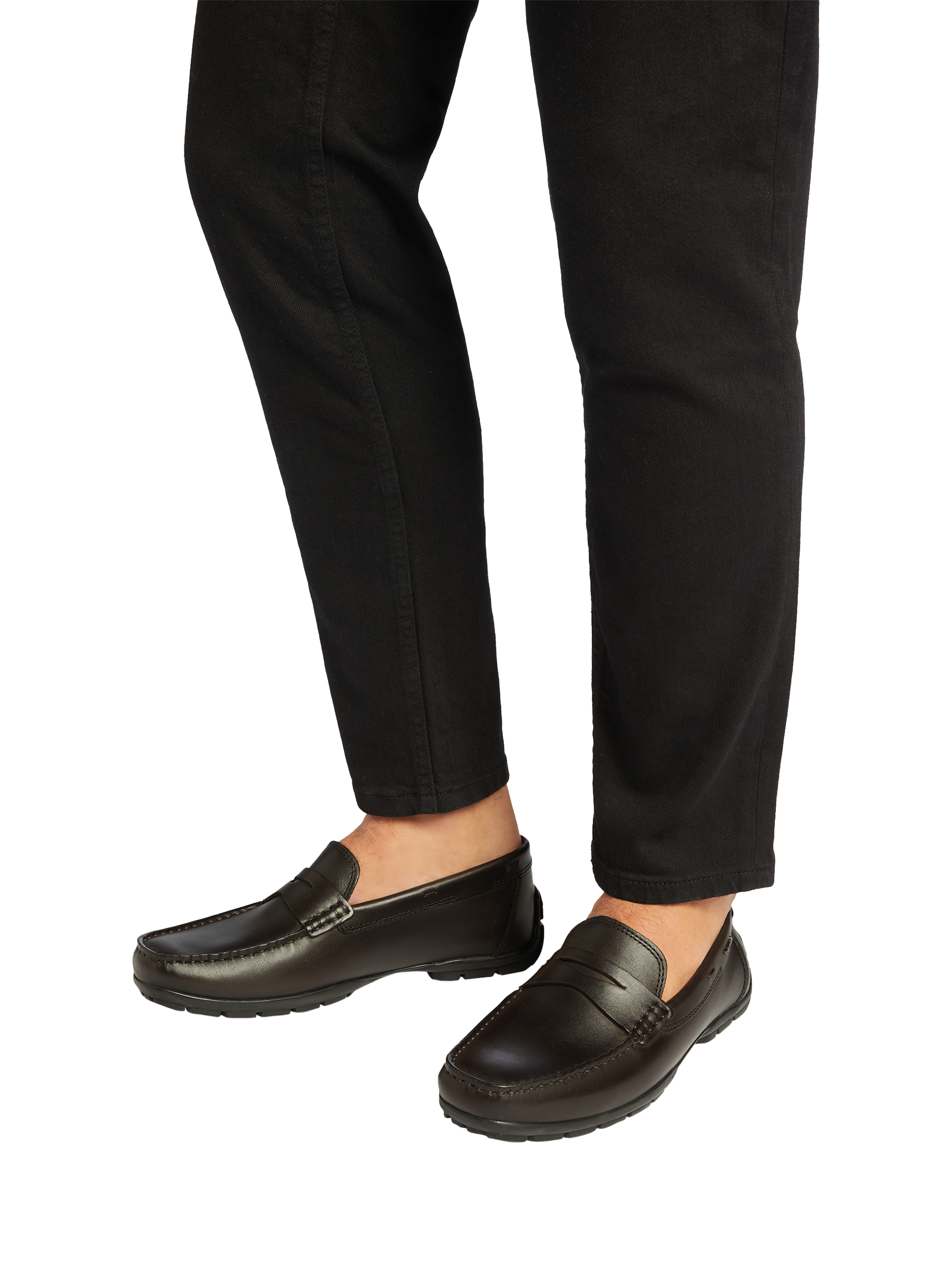 Product image 2 of 8, which shows Geox Moner W 2Fit Leather Loafers, Coffee, 6