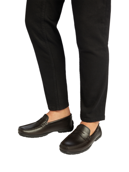 Geox Moner W 2Fit Leather Loafers - view 2, Coffee