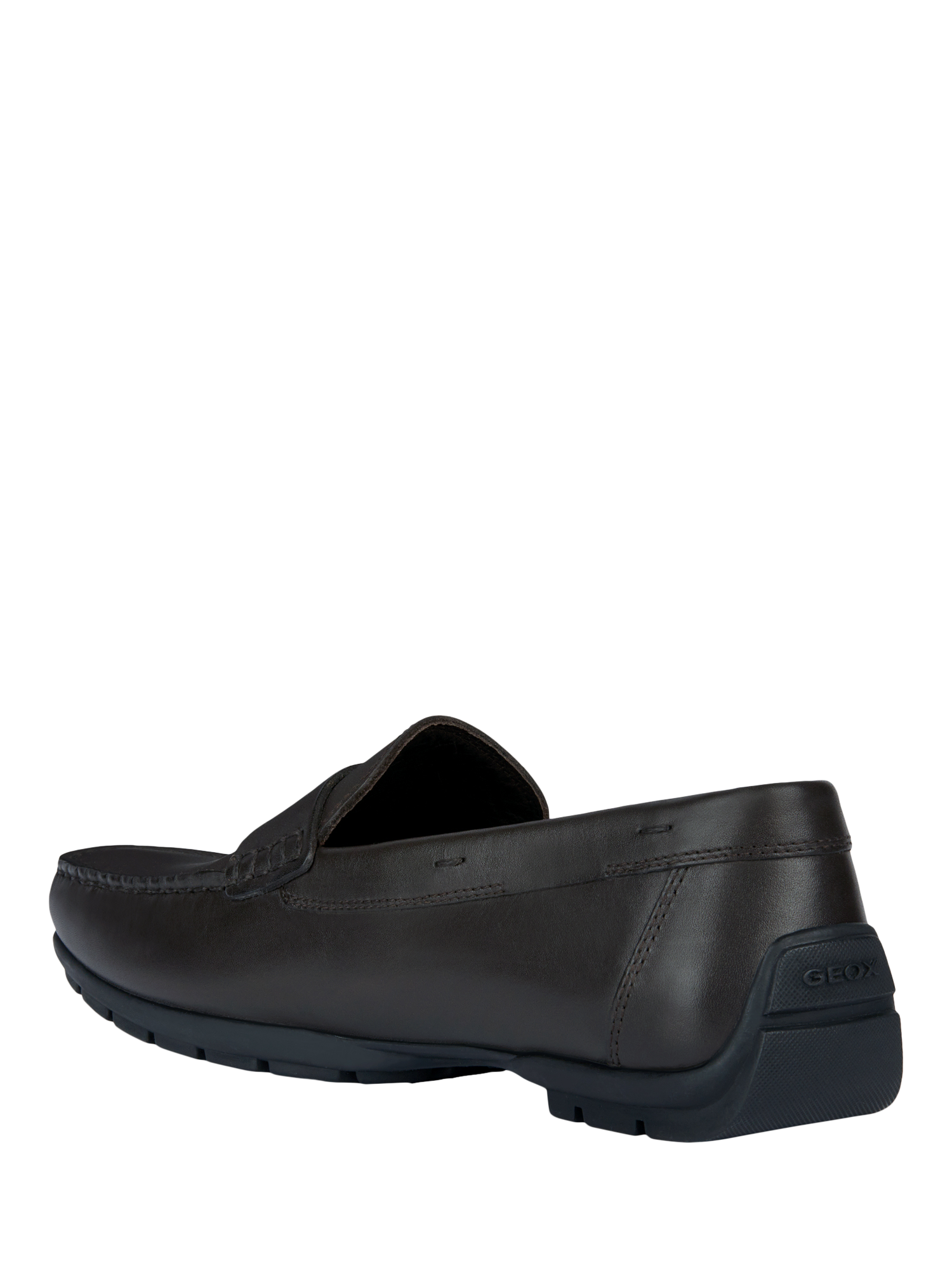 Product image 5 of 8, which shows Geox Moner W 2Fit Leather Loafers, Coffee, 6