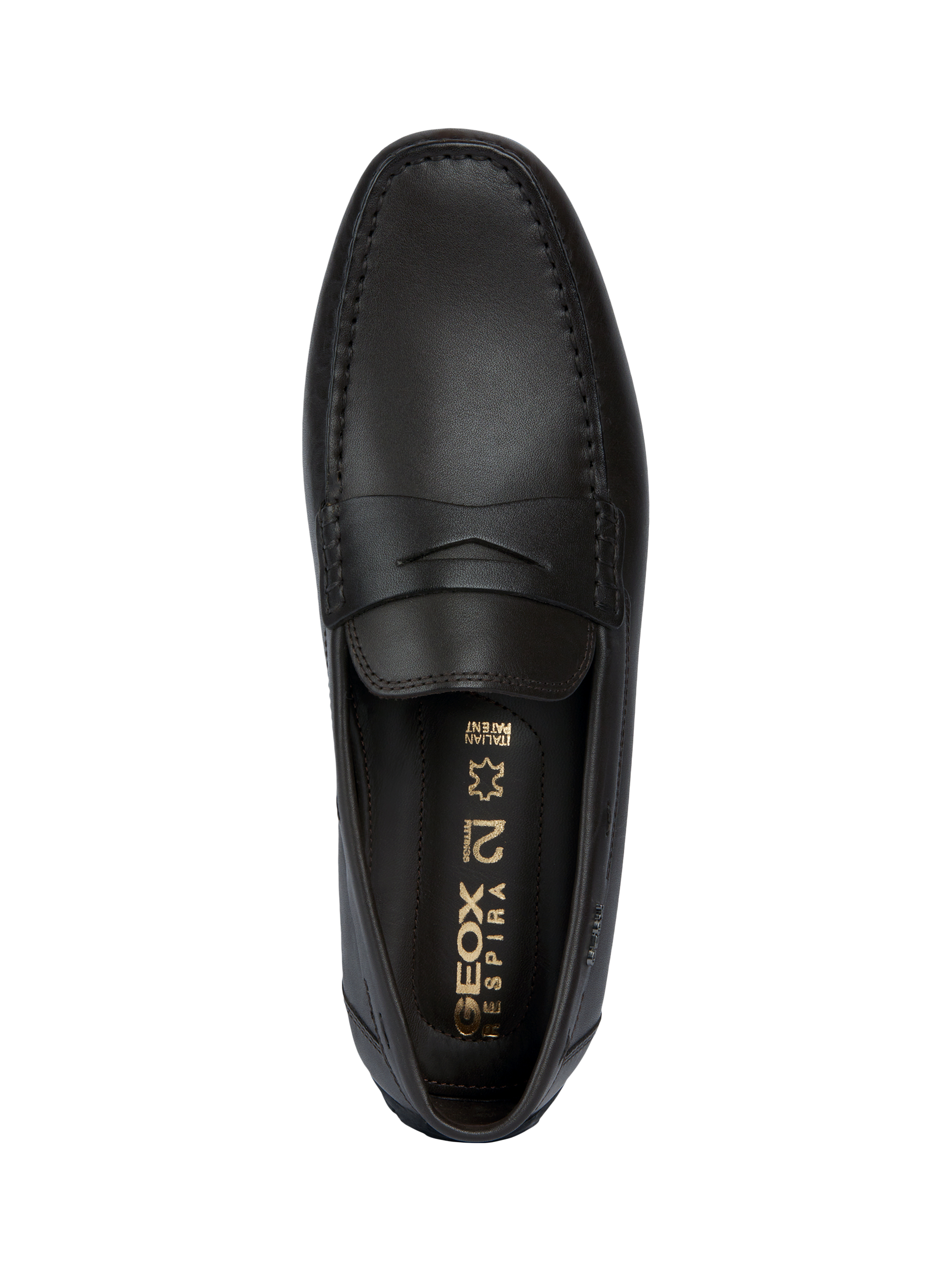 Product image 7 of 8, which shows Geox Moner W 2Fit Leather Loafers, Coffee, 6