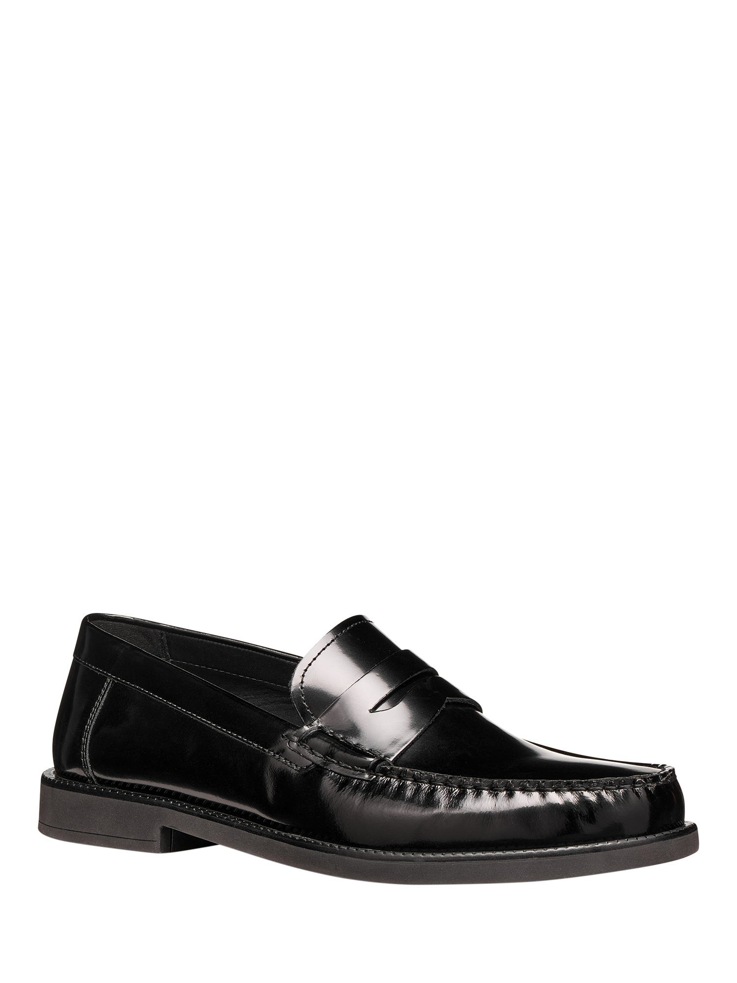 Product image 2 of 6, which shows Geox Recanati Leather Loafers, Black, 6
