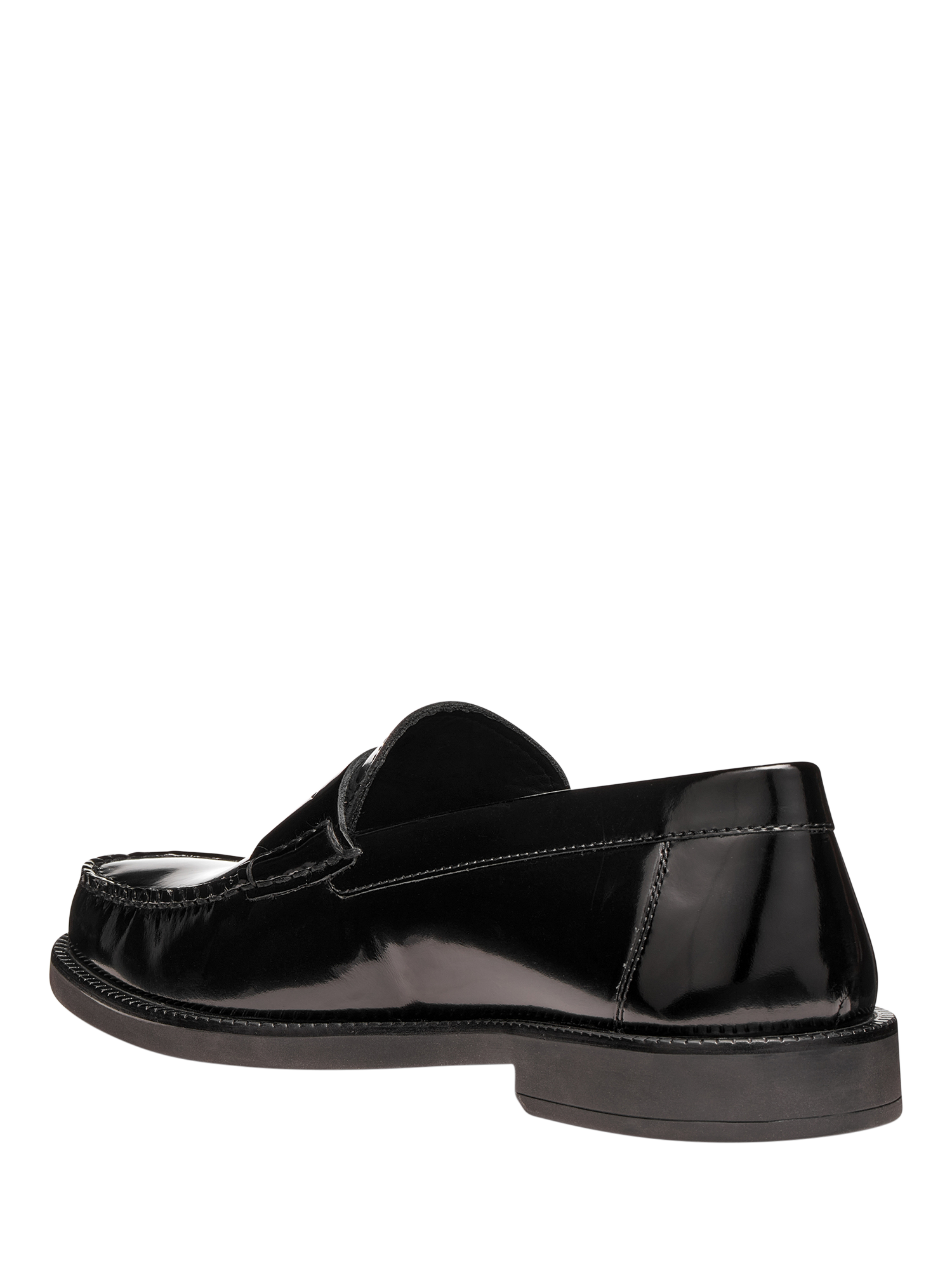 Product image 3 of 6, which shows Geox Recanati Leather Loafers, Black, 6