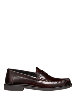 Geox Recanati Leather Loafers, Wine, Wine