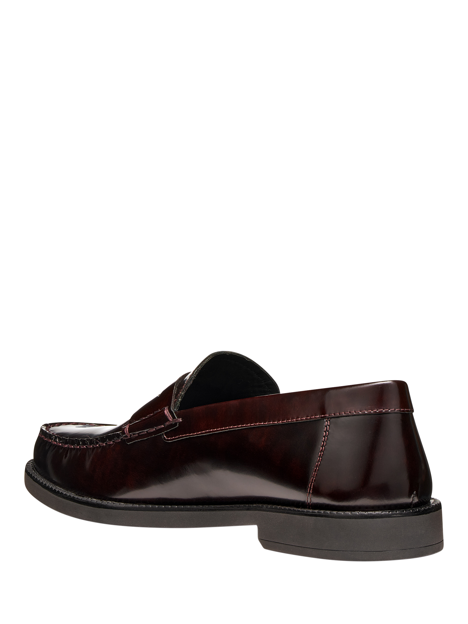 Product image 3 of 6, which shows Geox Recanati Leather Loafers, Wine, 6|6.5