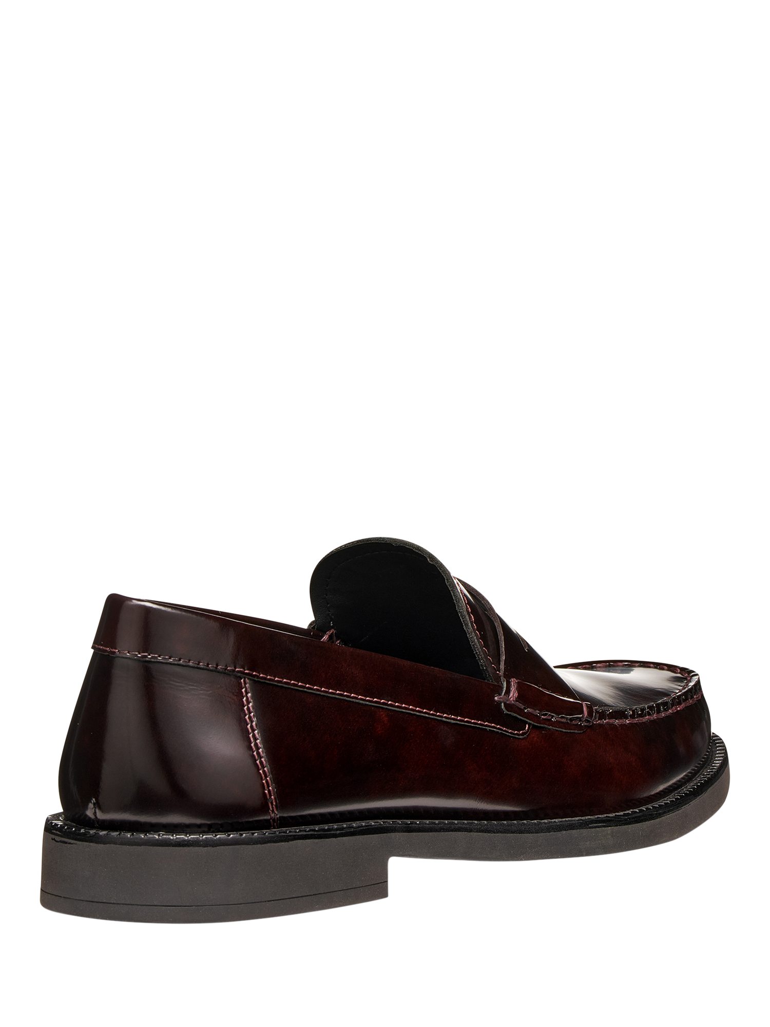 Product image 4 of 6, which shows Geox Recanati Leather Loafers, Wine, 6|6.5