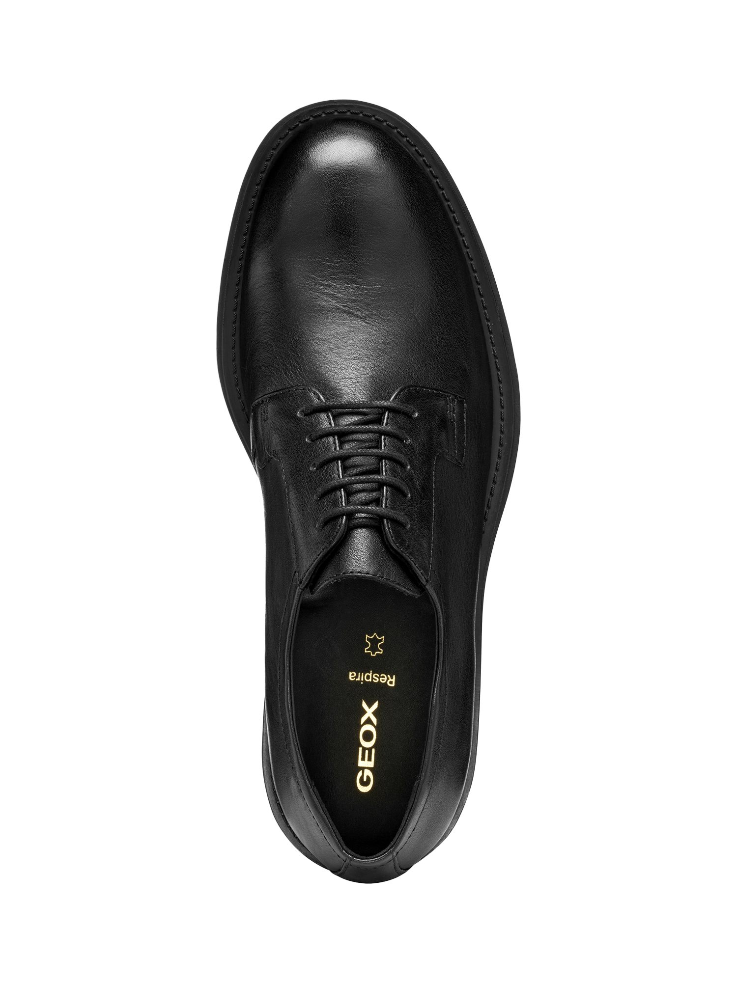 Product image 5 of 6, which shows Geox Redclif Leather Lace Up Brogues, Black, EU39