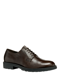 Geox Redclif Leather Lace Up Brogues, Coffee - view 2, Coffee