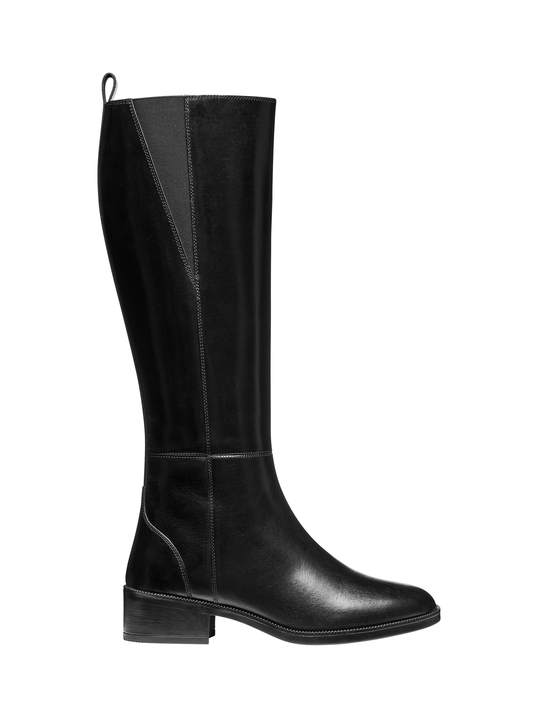 Product image 1 of 7, which shows Geox Camexia Leather Knee High Boots, Black, 2