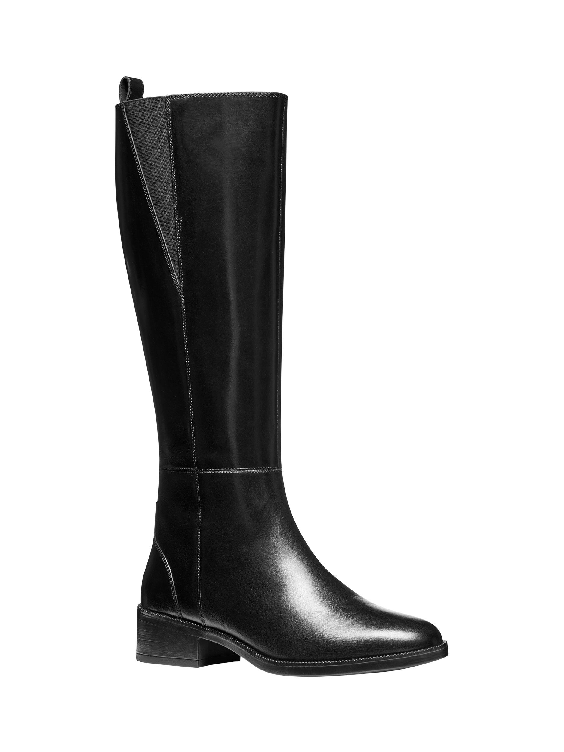 Product image 2 of 7, which shows Geox Camexia Leather Knee High Boots, Black, 2