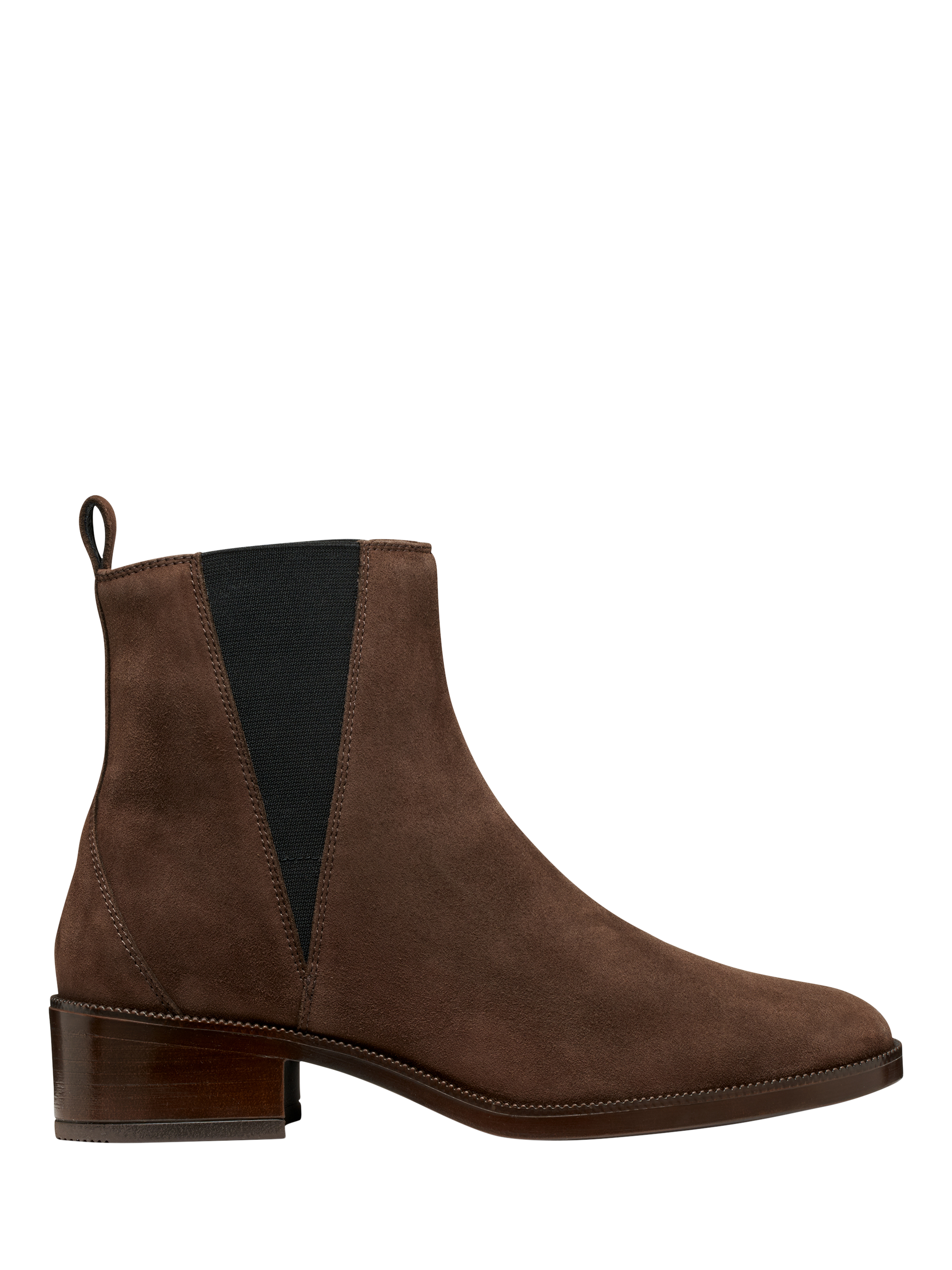 Product image 1 of 6, which shows Geox Camexia Suede Chelsea Boots, Dark Brown, EU35