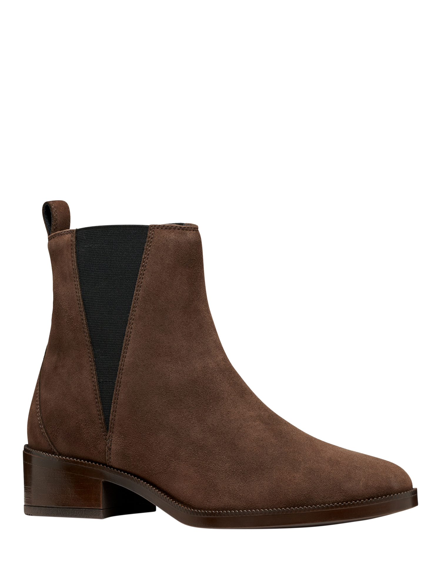 Product image 2 of 6, which shows Geox Camexia Suede Chelsea Boots, Dark Brown, EU35