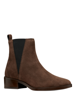 Geox Camexia Suede Chelsea Boots, Dark Brown - view 2, Dark Brown