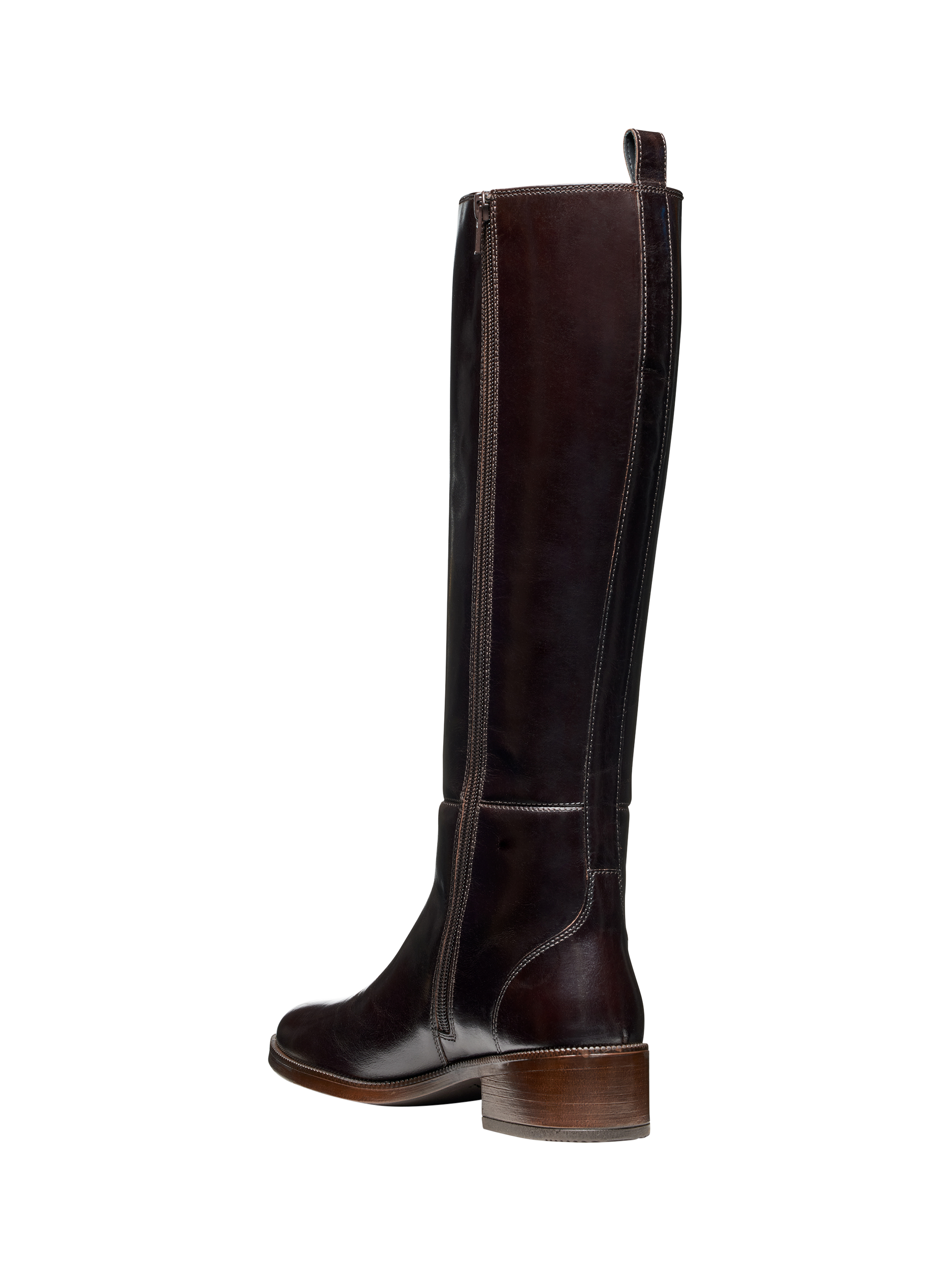 Product image 3 of 7, which shows Geox Camexia Leather Knee High Boots, Dark Brown, EU35