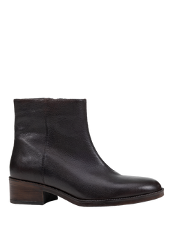 Geox Camexia Leather Ankle Boots, Dark Brown, Dark Brown