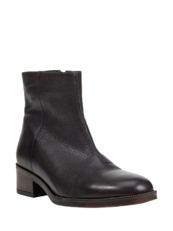Geox Camexia Leather Ankle Boots, Dark Brown - view 2, Dark Brown