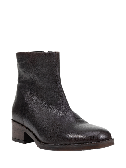 Geox Camexia Leather Ankle Boots, Dark Brown - view 2, Dark Brown
