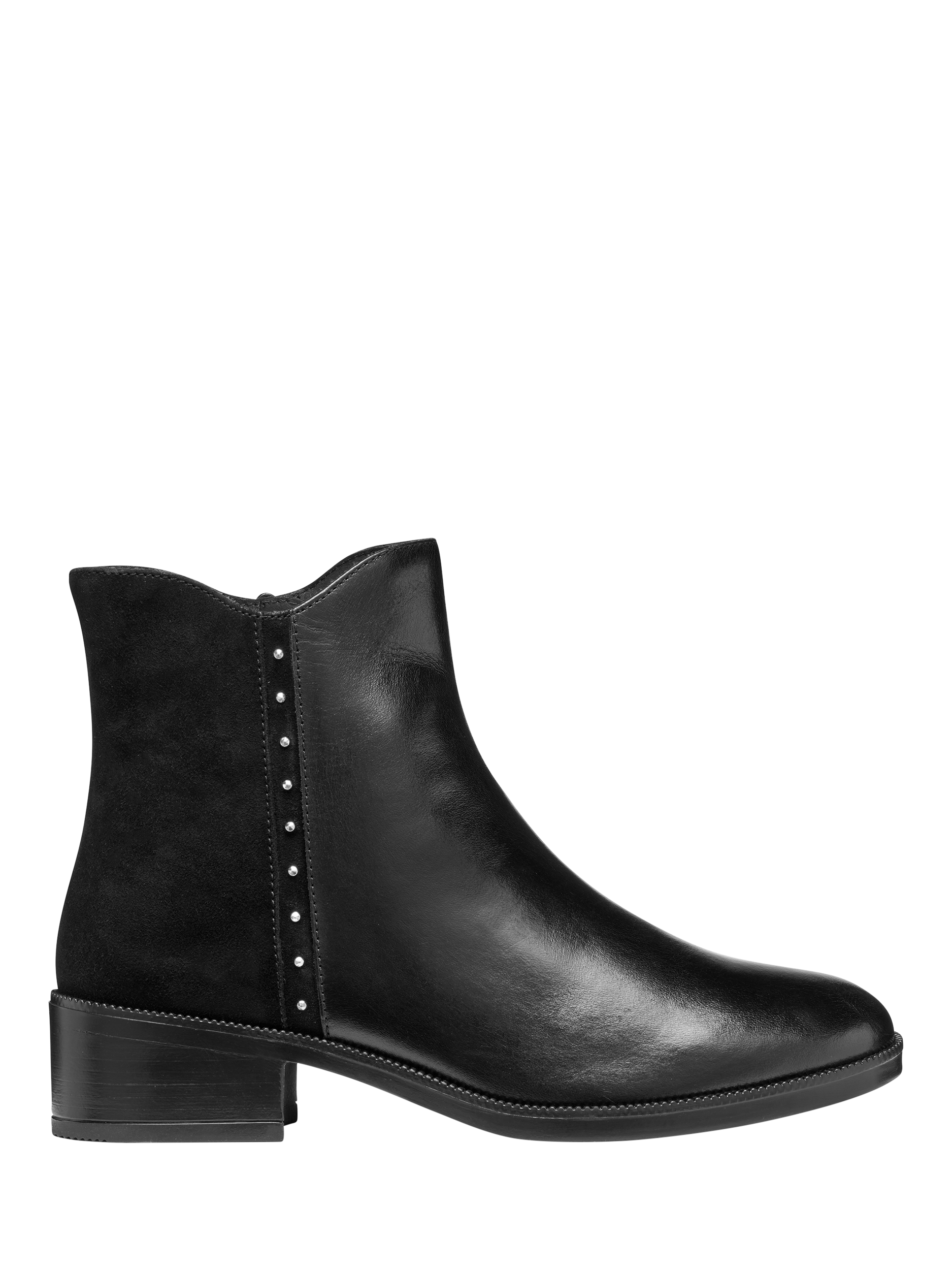 Product image 1 of 6, which shows Geox Camexia Leather Blend Ankle Boots, Black, EU35
