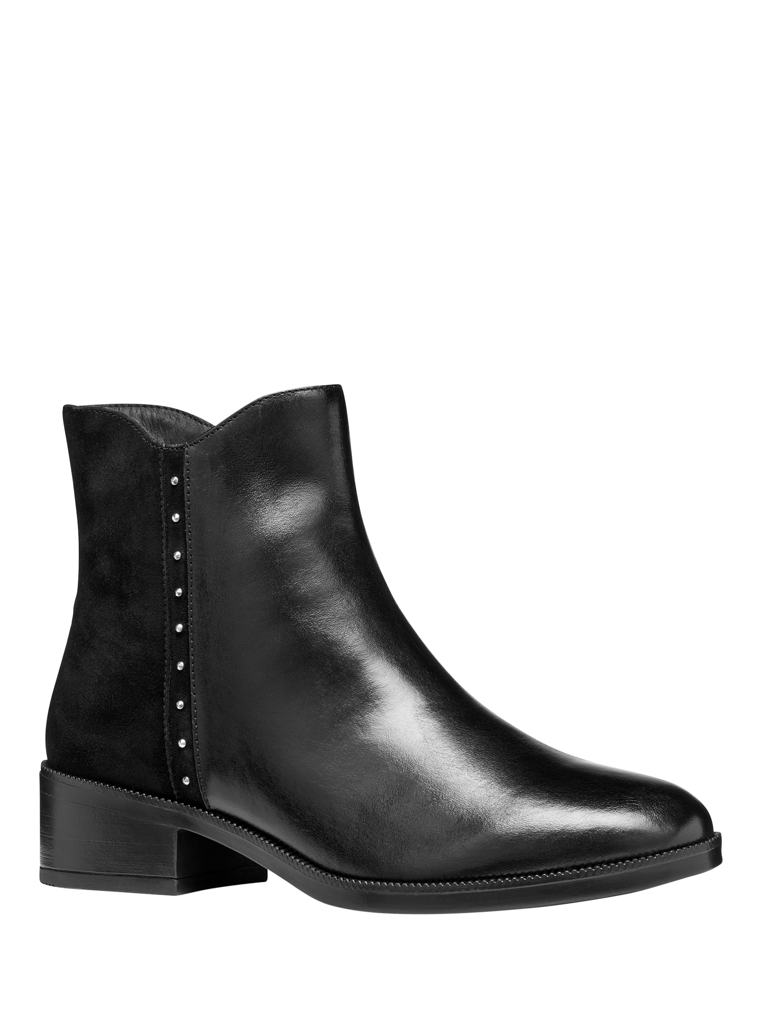 Product image 2 of 6, which shows Geox Camexia Leather Blend Ankle Boots, Black, EU35