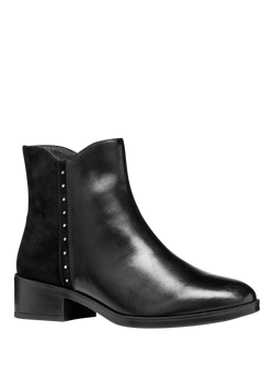 Geox Camexia Leather Blend Ankle Boots, Black - view 2, Black