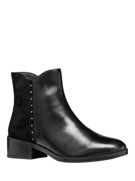 Geox Camexia Leather Blend Ankle Boots, Black - view 2, Black