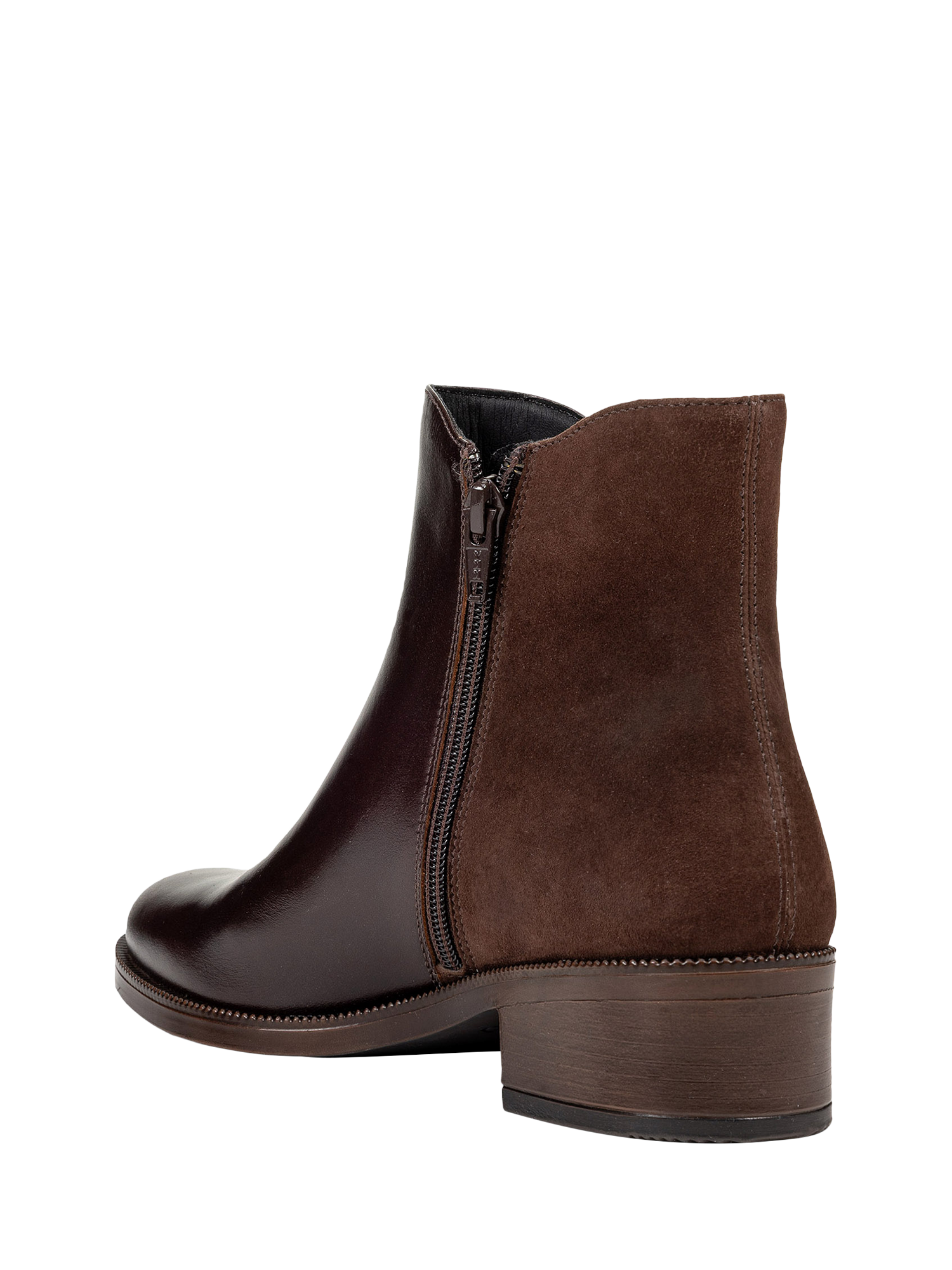 Product image 3 of 6, which shows Geox Camexia Leather Blend Ankle Boots, Dark Brown, EU35