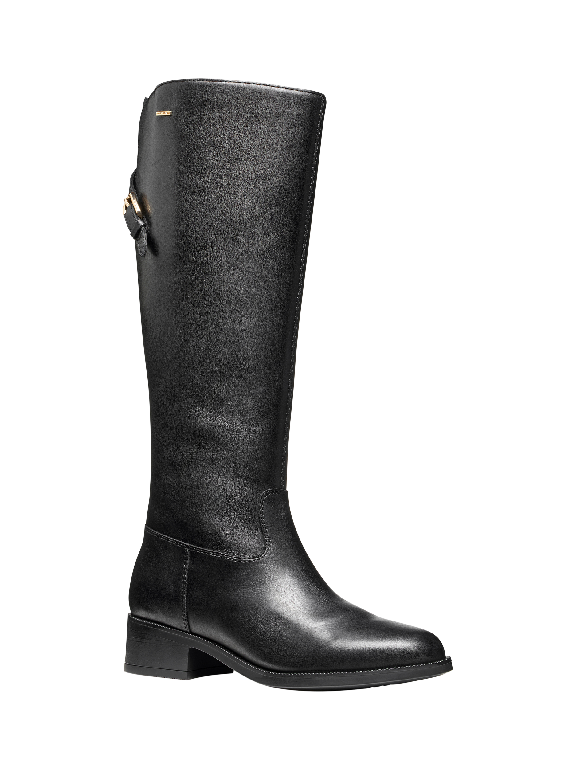 Product image 2 of 6, which shows Geox Camexia ABX Leather Knee High Boots, Black, EU35