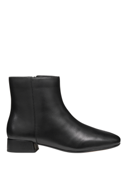 Geox Dhyalma Leather Ankle Boots, Black, Black