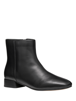 Geox Dhyalma Leather Ankle Boots, Black - view 2, Black
