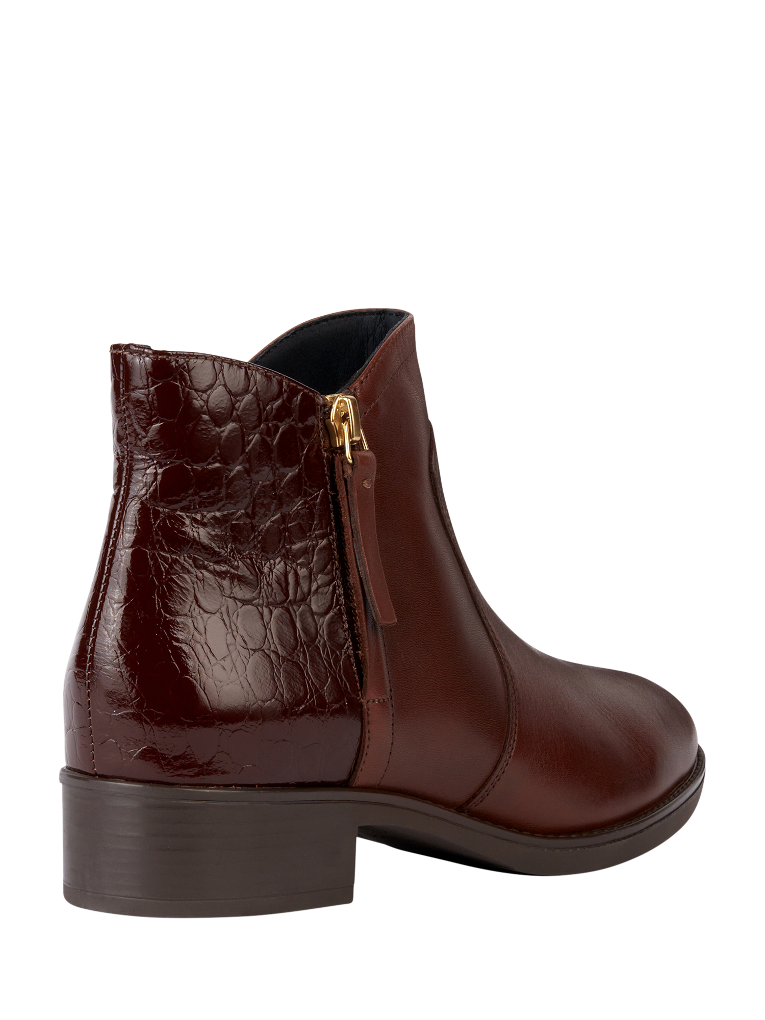 Product image 6 of 8, which shows Geox Felicity Printed Leather Ankle Boots, Brown, EU35