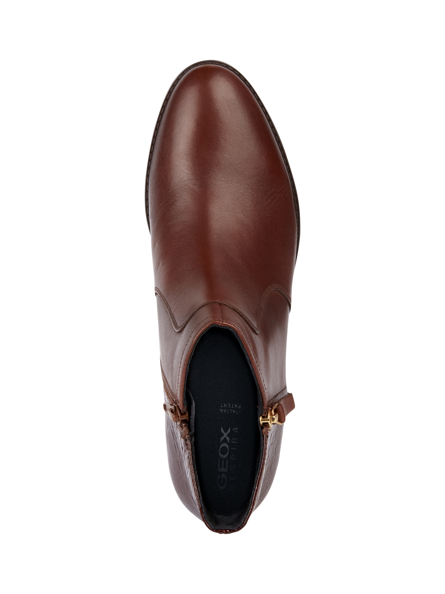 Product image 7 of 8, which shows Geox Felicity Printed Leather Ankle Boots, Brown, EU35