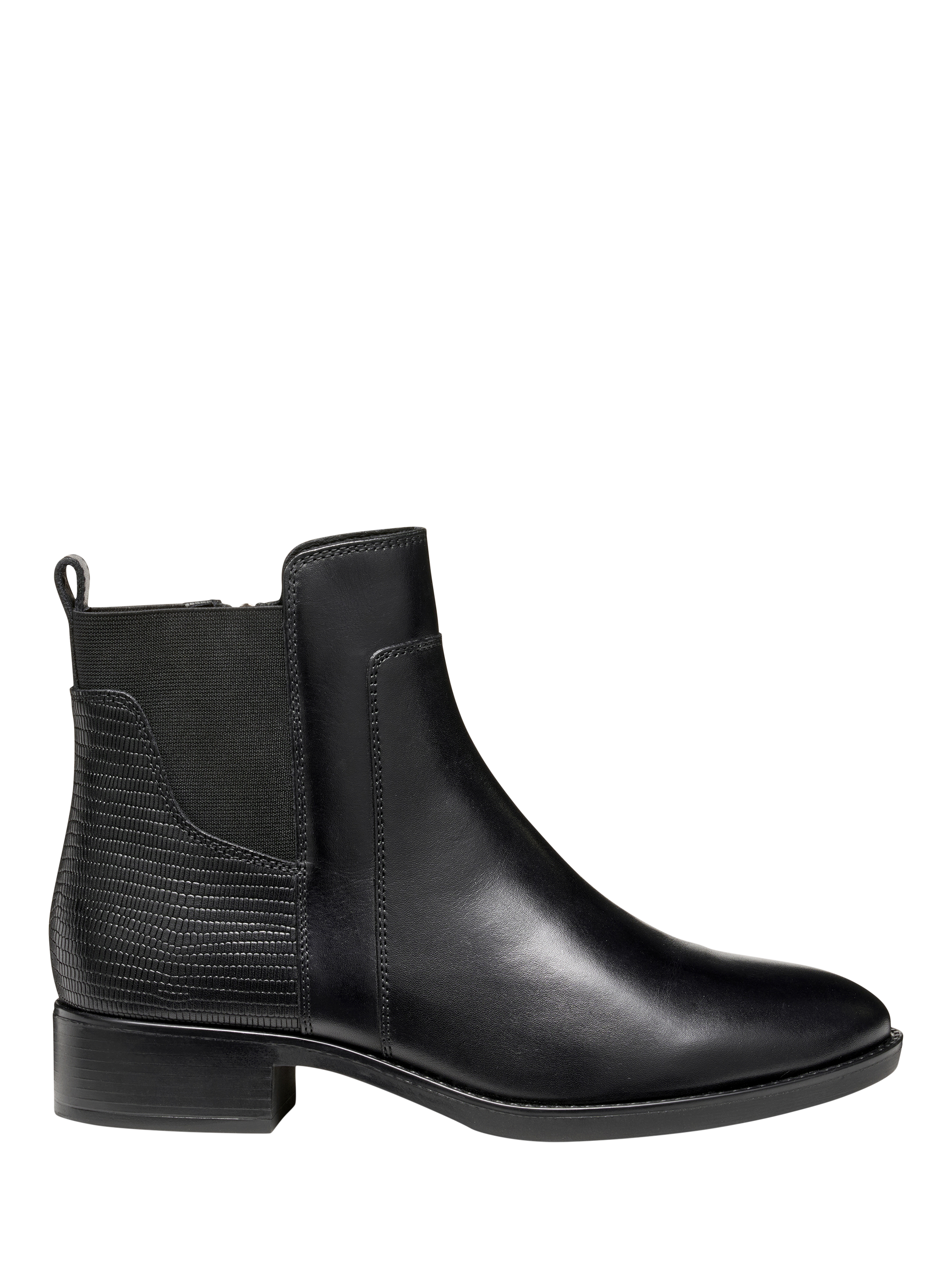 Product image 1 of 9, which shows Geox Felicity Printed Leather Ankle Boots, Black, EU35