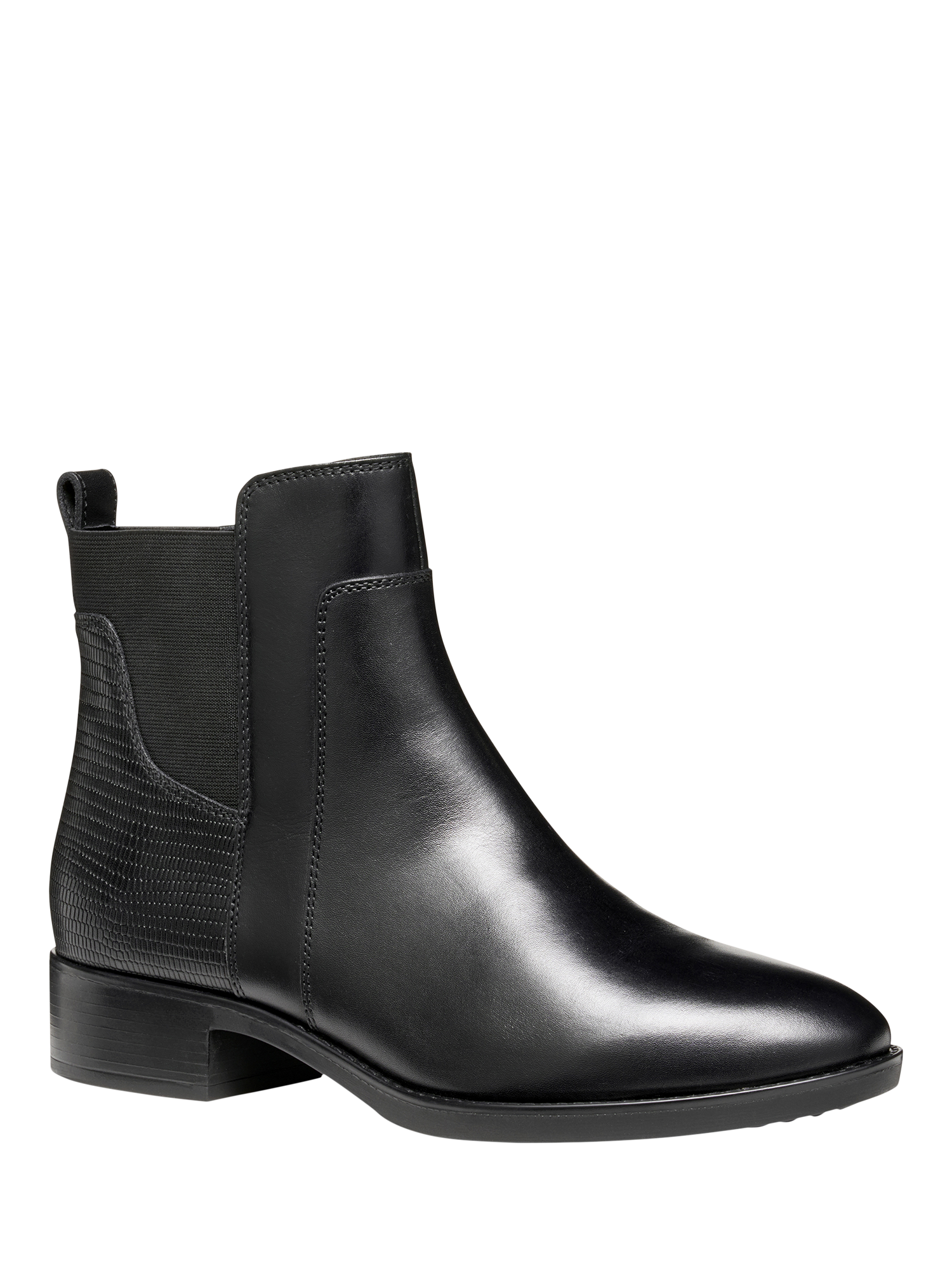 Product image 4 of 9, which shows Geox Felicity Printed Leather Ankle Boots, Black, EU35