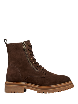 Geox Iridea Suede Ankle Boots, Dark Brown, Dark Brown