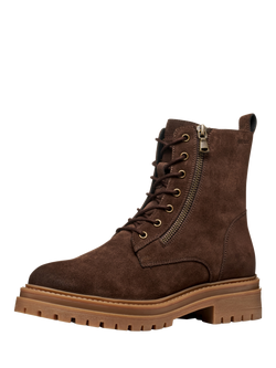 Geox Iridea Suede Ankle Boots, Dark Brown - view 2, Dark Brown