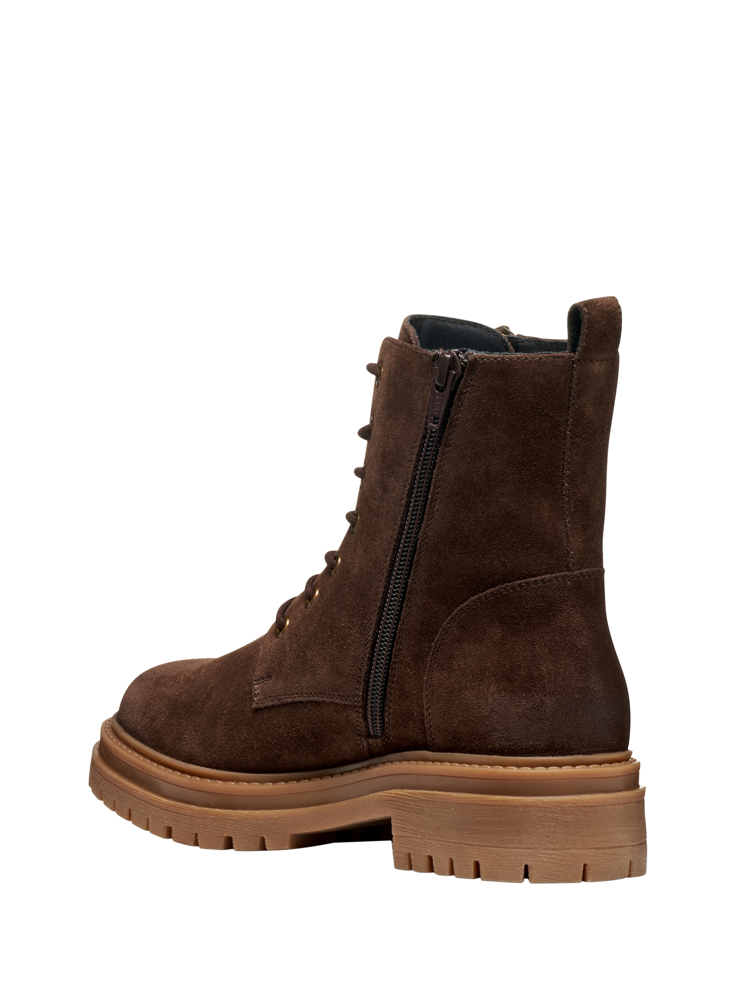 Product image 4 of 8, which shows Geox Iridea Suede Ankle Boots, Dark Brown, EU35