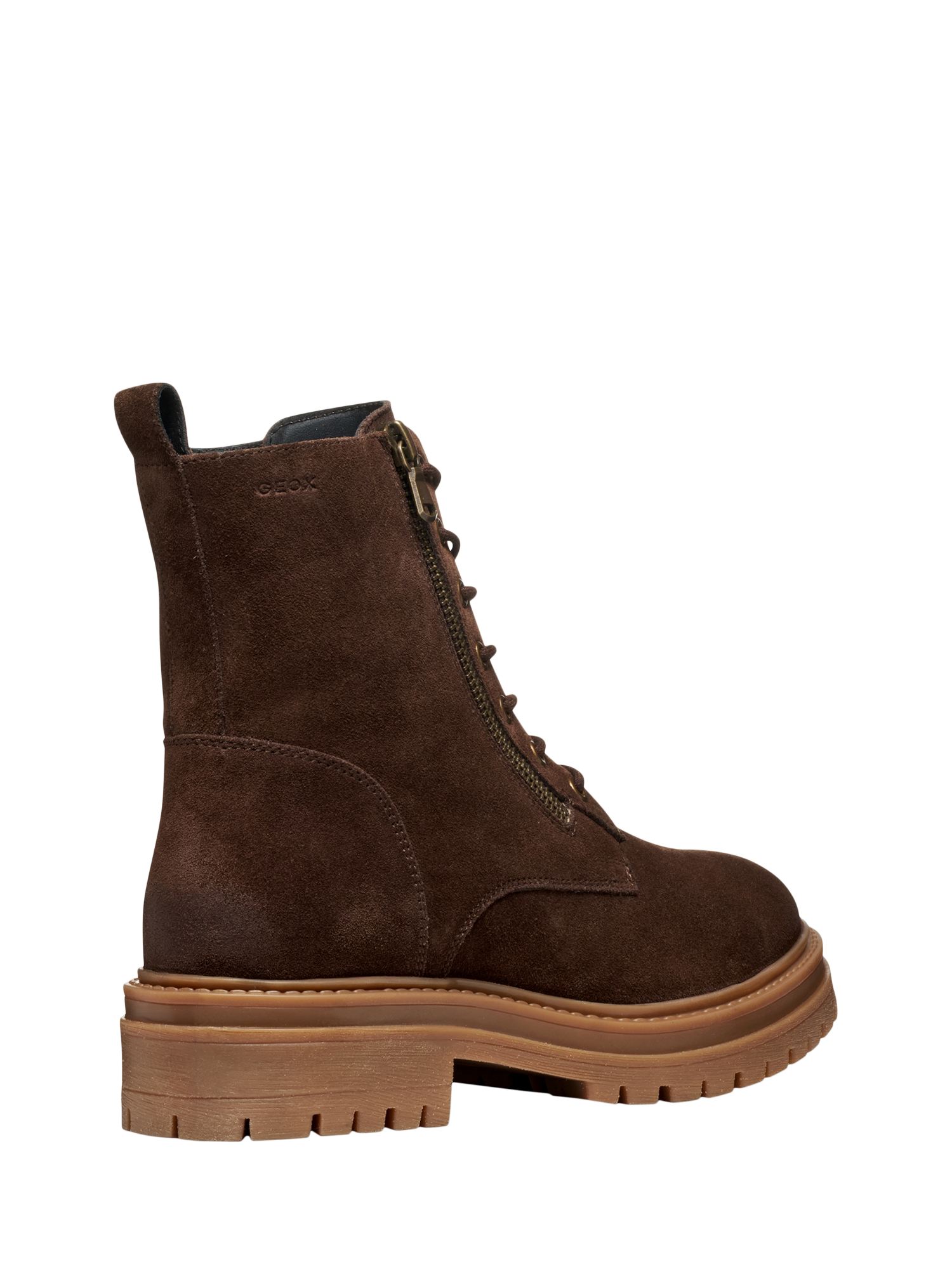 Product image 5 of 8, which shows Geox Iridea Suede Ankle Boots, Dark Brown, EU35