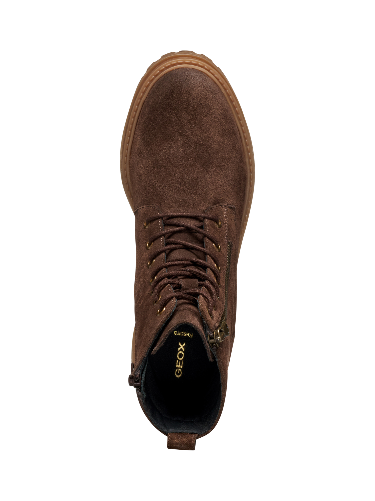 Product image 6 of 8, which shows Geox Iridea Suede Ankle Boots, Dark Brown, EU35