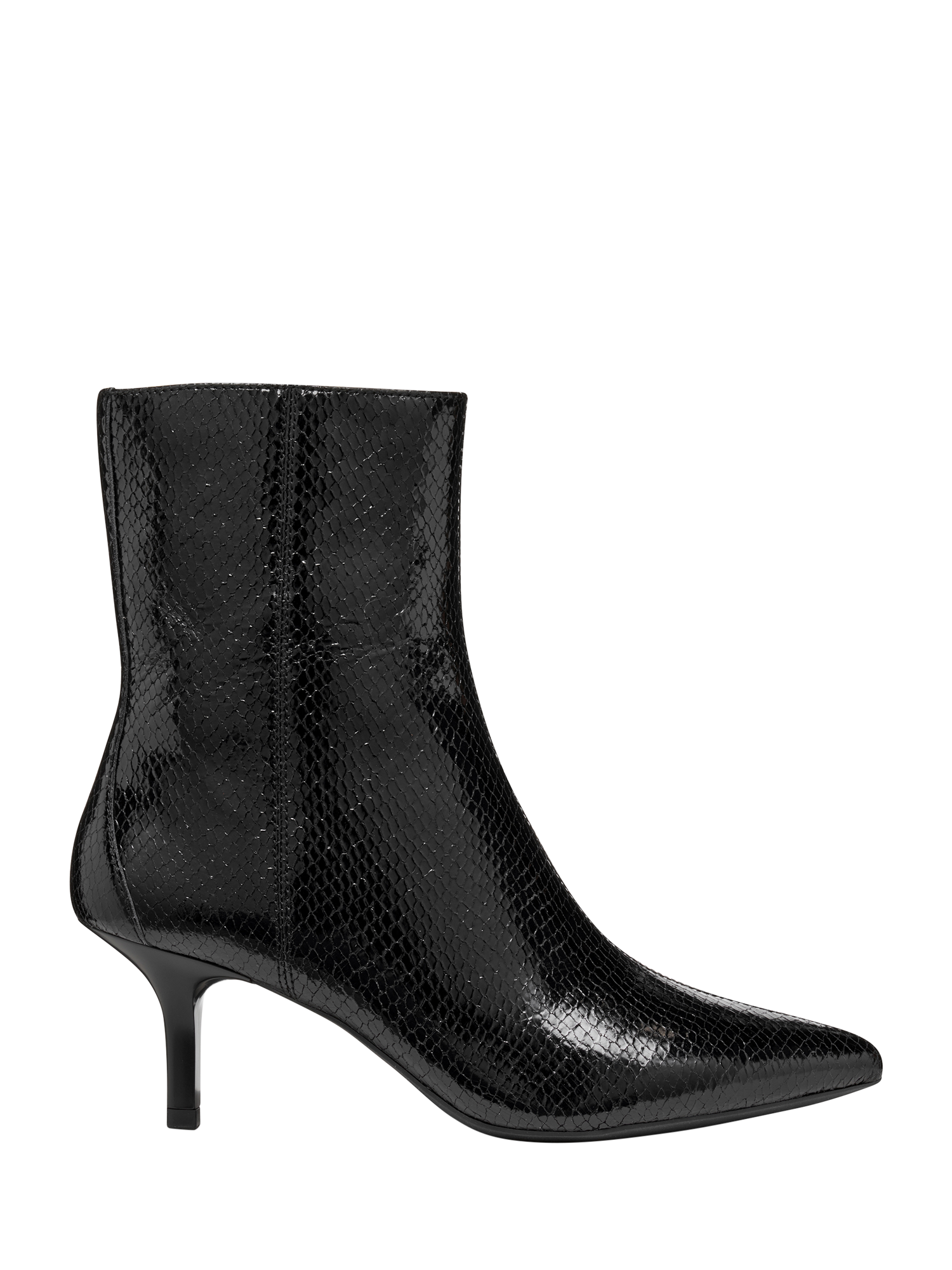 Product image 1 of 7, which shows Geox Kleopy Metallic Leather Calf Boots, Black, EU35