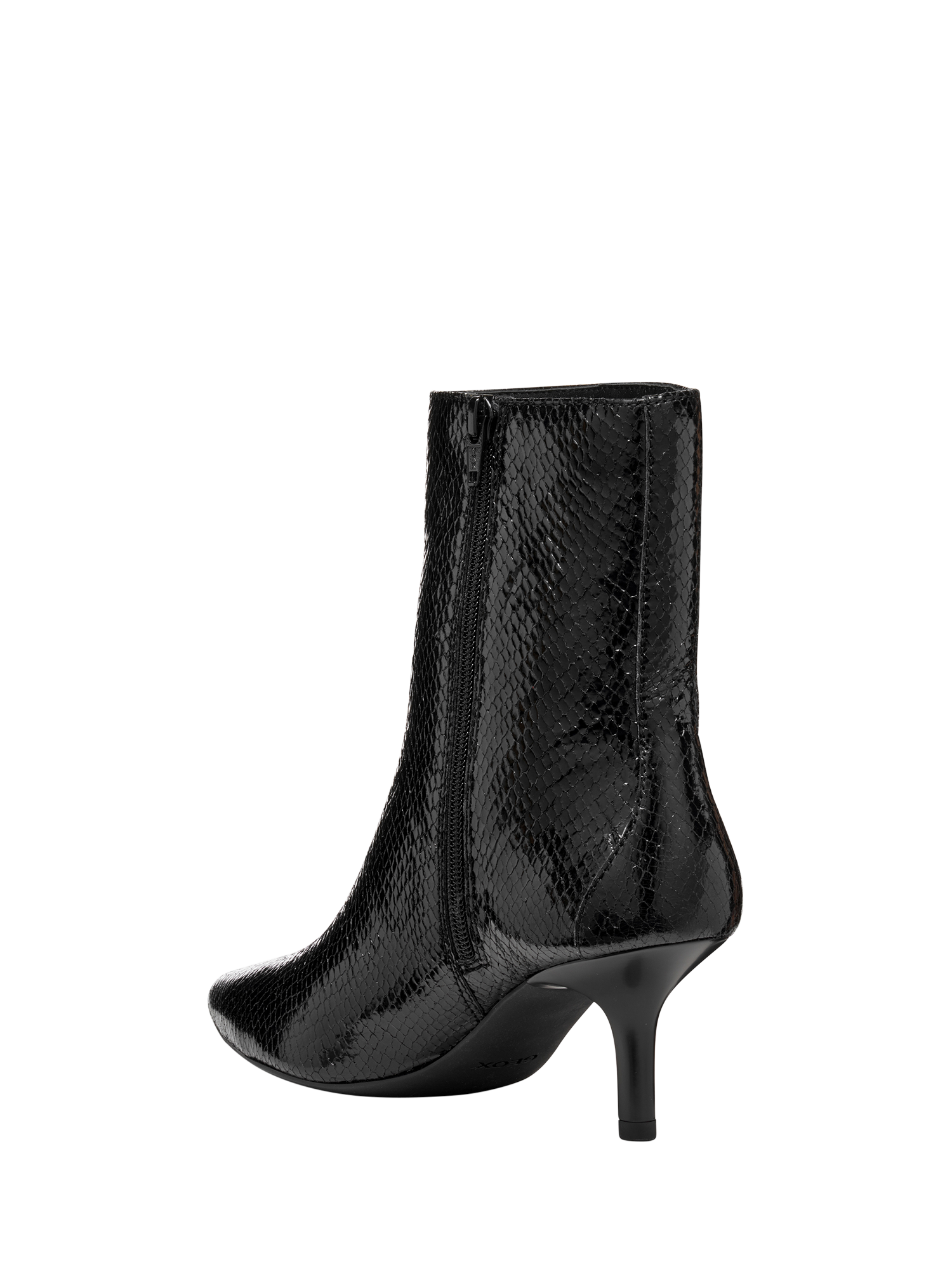 Product image 3 of 7, which shows Geox Kleopy Metallic Leather Calf Boots, Black, EU35