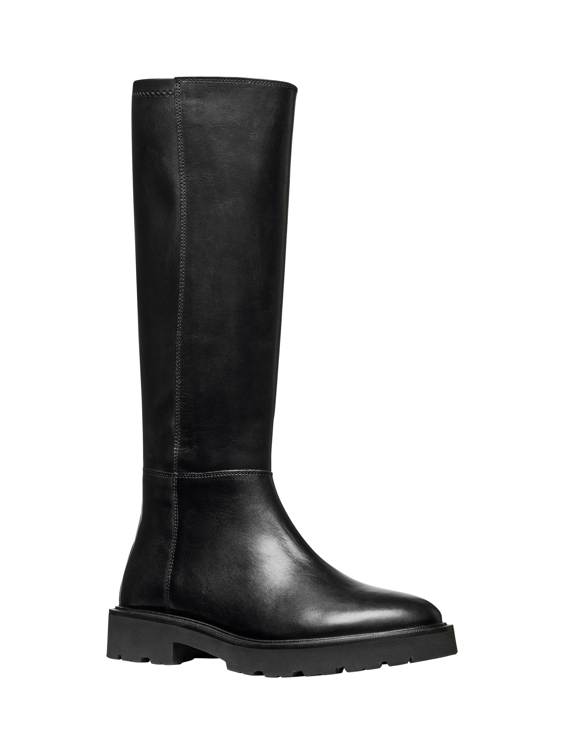 Product image 2 of 6, which shows Geox Norize Leather Blend Knee High Boots, Black, EU35