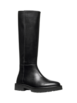 Geox Norize Leather Blend Knee High Boots, Black, - view 2, Black