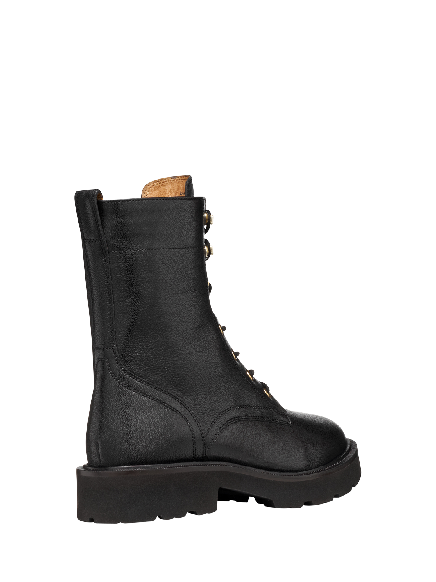 Product image 4 of 7, which shows Geox Norize Leather Lace Up Biker Boots, Black, EU35