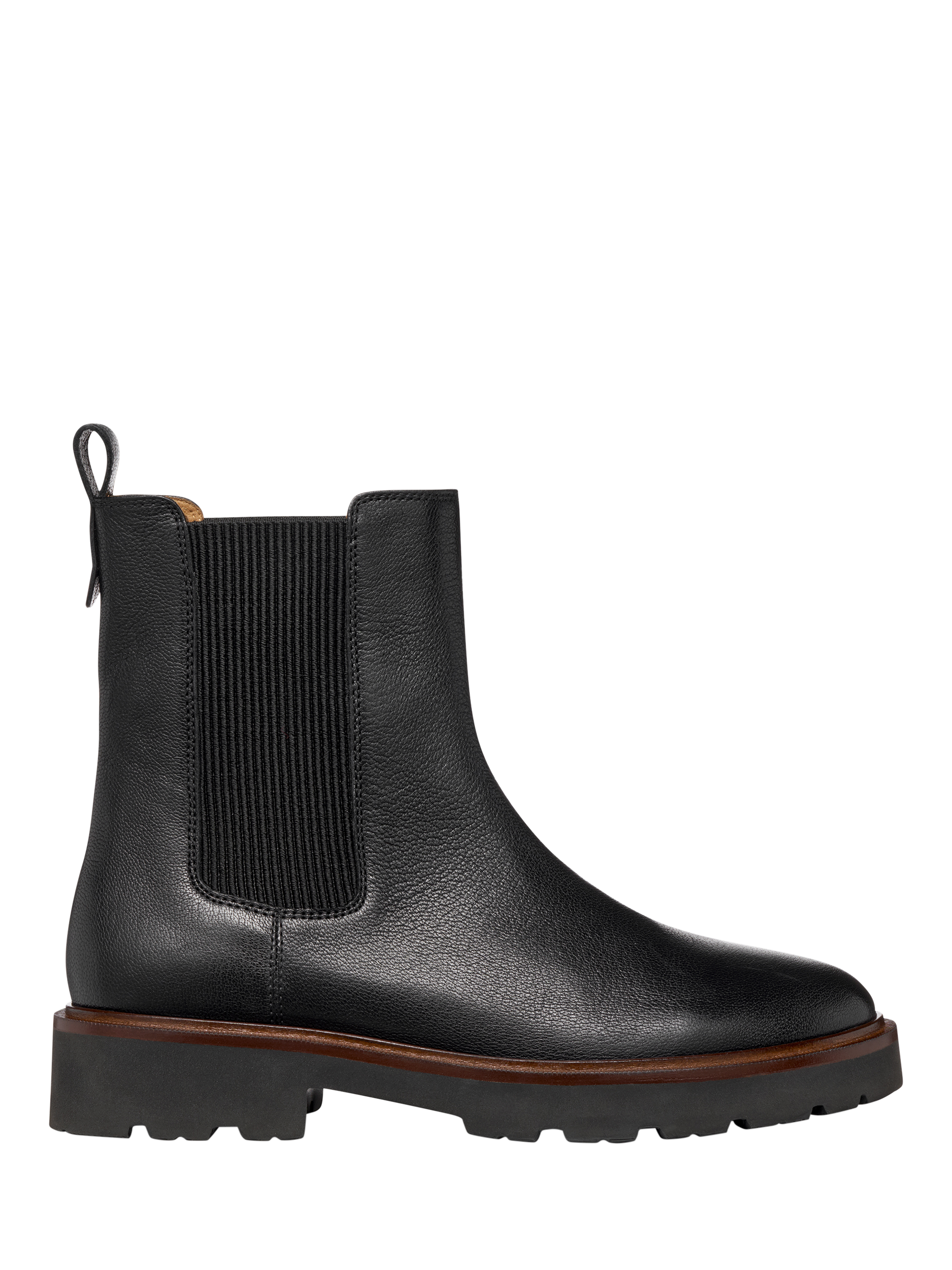 Product image 1 of 6, which shows Geox Norize Leather Chelsea Boots, Black, EU35