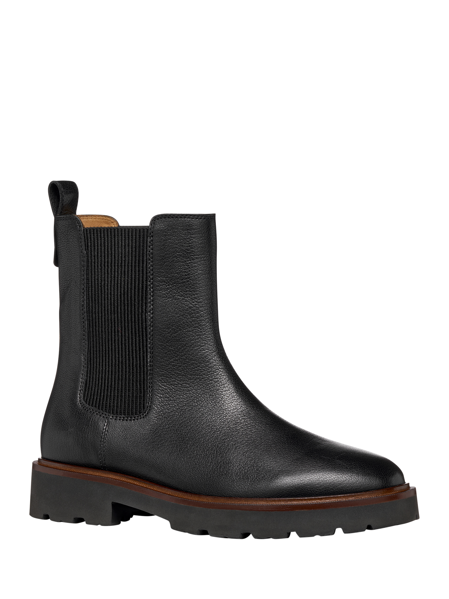 Product image 2 of 6, which shows Geox Norize Leather Chelsea Boots, Black, EU35